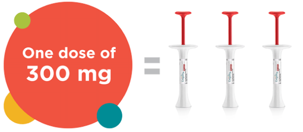 Three 100mg syringes