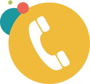 Phone icon in yellow bubble